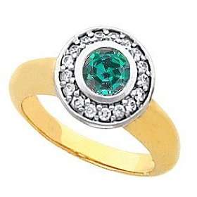   Alexandrite in AAA Grade Bezel Set in Diamond Engagement Gold Ring(7