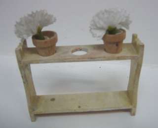 Antique doll house miniature wood plant stand  
