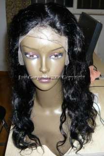 Full Lace Cap 100% Indian Remy Human Hair Wig 14 Curly  