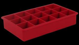 Red Square Cube Ice Tray, Rubber Ice Cube Tray set of 2  
