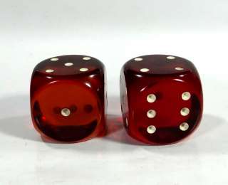   collection rare ca.1930s Art deco cherry red amber casino