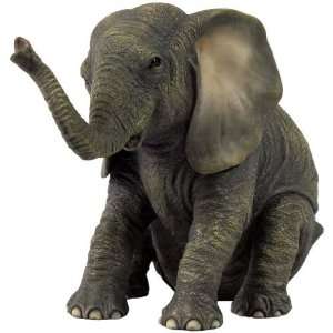  Elephant Baby Sitting Sculpture
