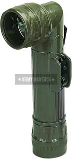 Olive Drab D Cell Angle Head Tactical Water Resistant Flashlight (Item 