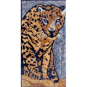    Awesome Tiger Marble Mosaic Art Wall Floor Tile