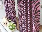 Zebra Printed Thermal Insulated Blackout Curtains Panel (2Panel) Pink 