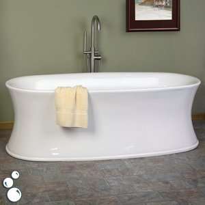  71 Lynn Freestanding Acrylic Air Bath Tub   No Overflow 
