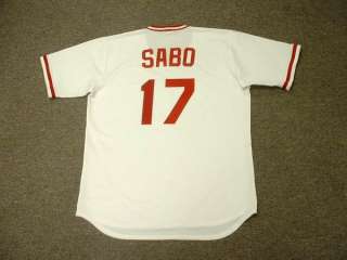 CHRIS SABO Cincinnati Reds 1990 Throwback Jersey XL  