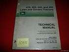 JOHN DEERE FACTORY ISSUED TECHNICAL MANUAL 415,425,445,