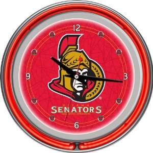   Clock   14 inch Diameter   Game Room Products Neon Clocks NHL   Hockey