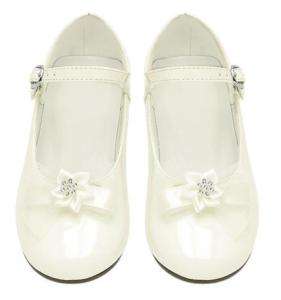 GIRLS DRESS SHOES Wedding Pageant TODDLERS & KIDS Ivory  