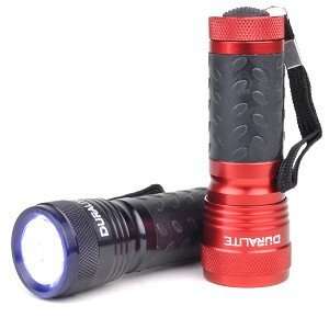  LifeWorks Duralite 2 Pack 14 LED Flashlights (Red/Black 