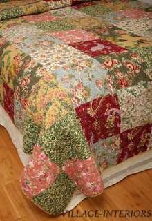 ATTIC TREASURE FRENCH COUNTRY KING COTTON QUILT SET  
