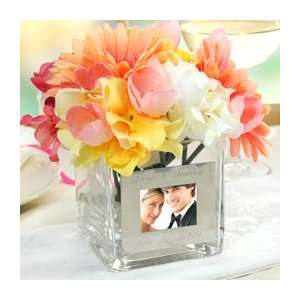  Square Glass Vase with Photo Frame   Free Shipping: Home 