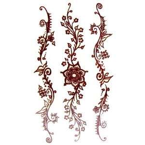  Glitter Flower Henna Temporary Tattoo Kit: Beauty