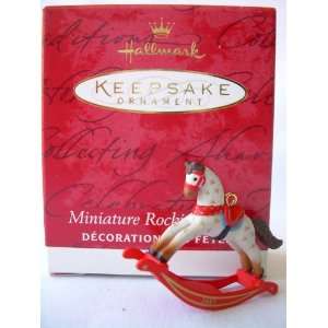    2001 Hallmark Ornament Miniature Rocking Horse: Home & Kitchen