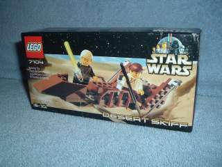 DESERT SKIFF Lego STAR WARS 7104 MISB 2000 Luke Han Solo  