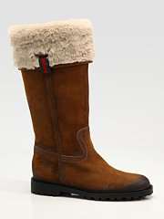    St. Moritz Fur Trimmed Suede Boots customer 