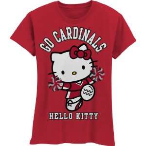   Cardinals Hello Kitty Pom Pom Girls Crew Tee Shirt