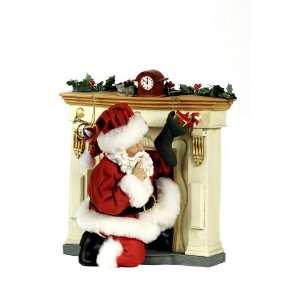 Kurt Adler Fabriche 8 Inch Santa Coming Out of Fireplace