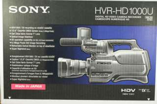 Sony HVR HD1000U HD1000 Camcorder  36  PC PRO KIT  