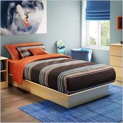   Shore Libra Kids Twin Platform Natural Maple Bed 066311048384  