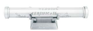   /Engraved Keepsake Birth /Wedding Marriage Pewter Certificate Holder