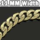   Mens 14k Gold Plated 3D Miami Cuban Link 11 mm Chain Hip Hop Necklace