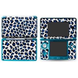  BLUE LEOPARD PRINT Design Nintendo 3D 3DS Vinyl Skin Decal 