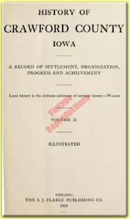   County, Iowa {1911} IA History Genealogy Biography ~ Book on CD  