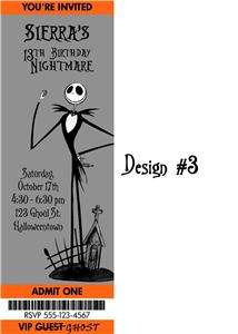 Nightmare Before Christmas Halloween Party Invitations  