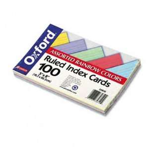  Oxford 35810   Ruled Index Cards, 5 x 8, Blue/Violet 