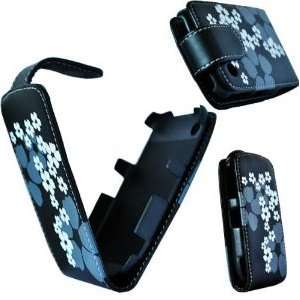  Mobile Palace  Black white flower leather Quality flip 