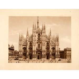   Italy Gothic Facade Church Italia Milano   Original Photogravure Home