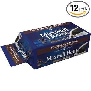 Maxwell House Coffee, Columbian Supreme, 11 Ounce Vacuum Bags (Pack of 
