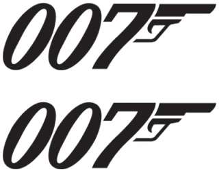 JAMES BOND 007 Decals Stickers Casino Royale Goldfinger  