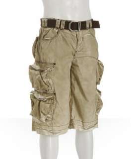 RAY Jeans tan cotton Splotch cargo shorts  