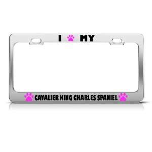  Cavalier King Charles Spaniel Paw Love Dog license plate 