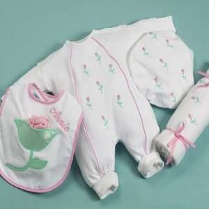 Personalized Petite Fleur Layette Set Baby