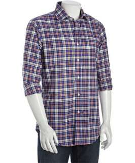 Shirt by Shirt purple plaid cotton button front shirt