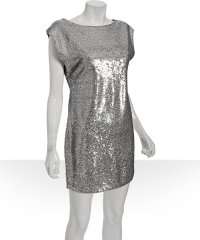    silver sequin Marina dolman sleeve dress  