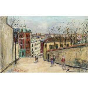 Hand Made Oil Reproduction   Maurice Utrillo   24 x 24 inches   Rue Du 