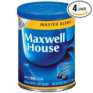 Maxwell House Master Blend Ground Coffee, 11.5 Ounce Cannister (Pack 