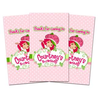 10 STRAWBERRY SHORTCAKE Birthday Party THANK YOU TAGS  