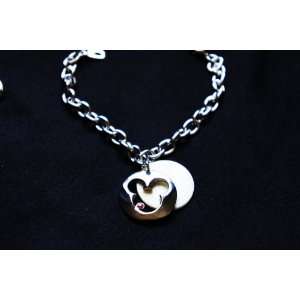   Plated Crystal Disneys Mickey Mouse Outline Charm Bracelet Jewelry
