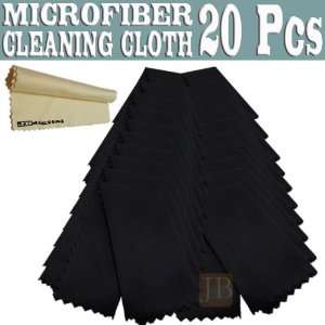  (21 Pcs Set) 20 Black Premium Microfiber Cleaning Cloths 