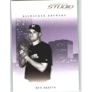  2005 Studio #160 Ben Sheets   Milwaukee Brewers (Baseball 