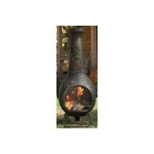   Gas Chiminea Outdoor Fireplace   Gold Accent Patio, Lawn & Garden