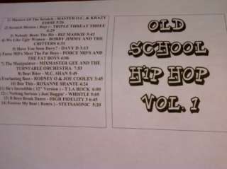 OLD SCHOOL HIP HOP RAP Continuous Mix CD Volume 1 Mint  