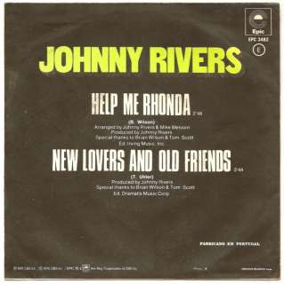 JOHNNY RIVERS   HELP ME RHONDA 7/45 PORTUGAL EX  