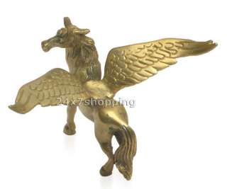 PEGASUS Greek Myth Flying Horse Statue Sculpture Brass  